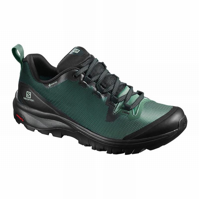 Chaussures De Randonnée Salomon Femme Noir / Vert - Salomon VAYA GORE-TEX - France (8296-JYKTD)